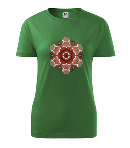 Zelené dámské tričko s mandalou 19