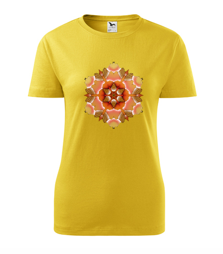 Žluté dámské tričko s mandalou 19