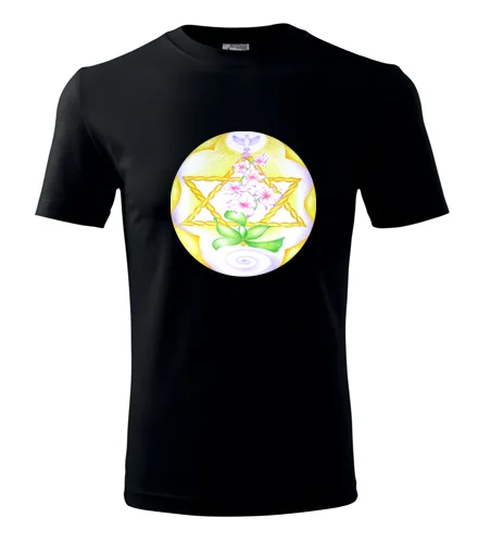 Černé tričko s mandalou 1