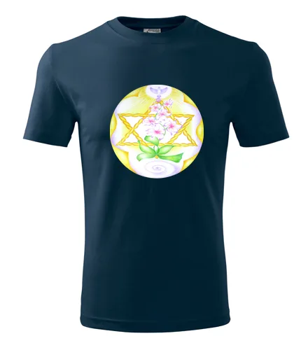Tmavě modré tričko s mandalou 1