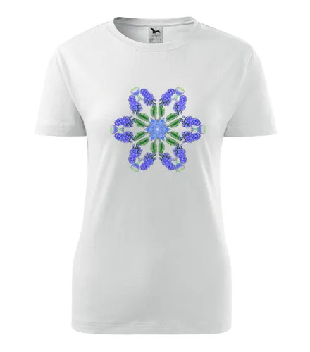 trička s potiskem Bílé dámské tričko s mandalou 20