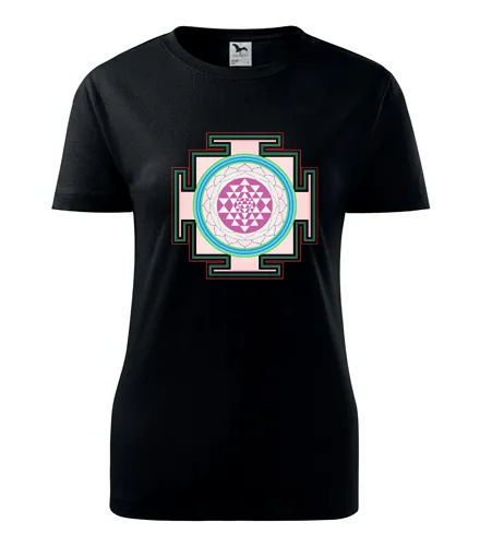 Černé dámské tričko s mandalou 5