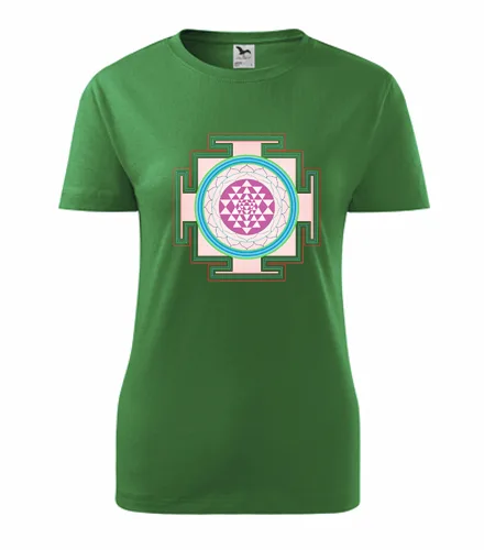 Zelené dámské tričko s mandalou 5