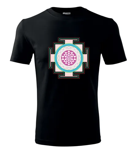 Černé tričko s mandalou 5