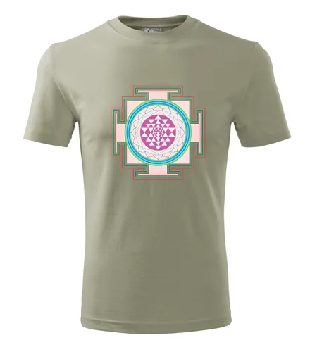 Khaki tričko s mandalou 5