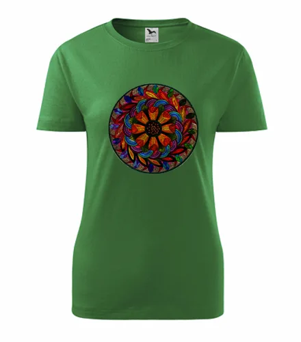 Zelené dámské tričko s mandalou 6