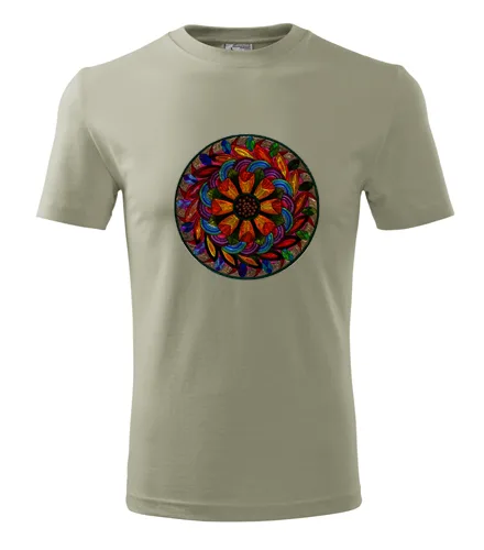 Khaki tričko s mandalou 6