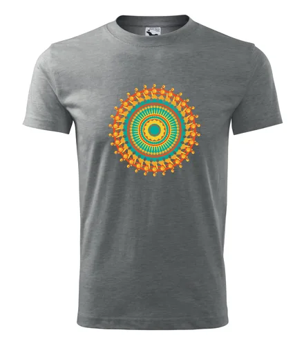 Šedé tričko s mandalou 8