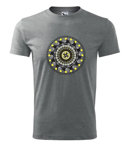 Šedé tričko s mandalou 9