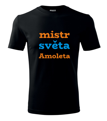Černé tričko mistr světa Amoleta