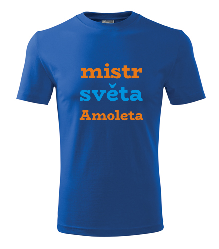 Modré tričko mistr světa Amoleta