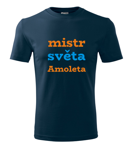 Tmavě modré tričko mistr světa Amoleta