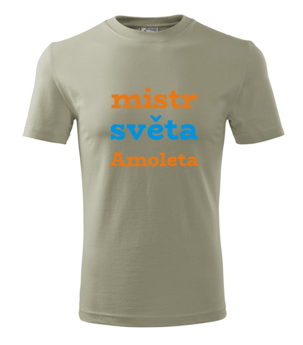 Khaki tričko mistr světa Amoleta