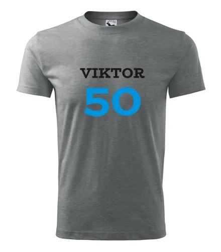 Šedé narozeninové tričko se jménem