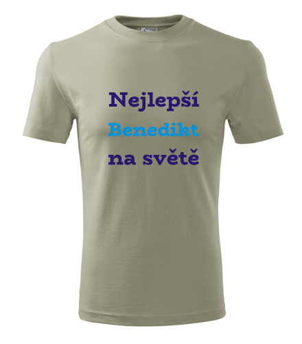 Khaki tričko nejlepší Benedikt na světě