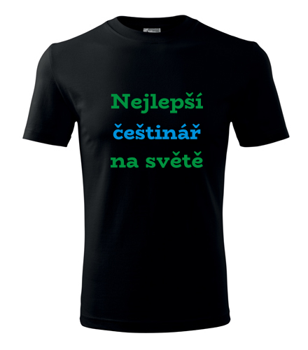 Černé tričko nejlepší češtinář na světě