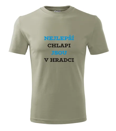 Khaki tričko Nejlepší chlapi + jméno obce