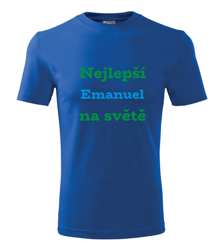 Modré tričko nejlepší Emanuel na světě