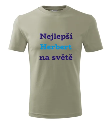 Khaki tričko nejlepší Herbert na světě