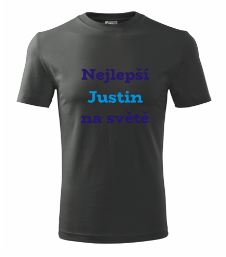 Grafitové tričko nejlepší Justin na světě