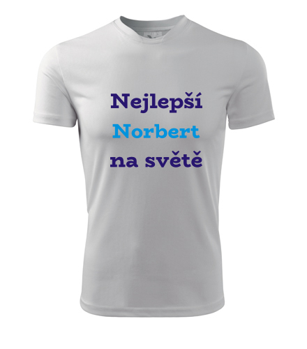 Bílé tričko nejlepší Norbert na světě