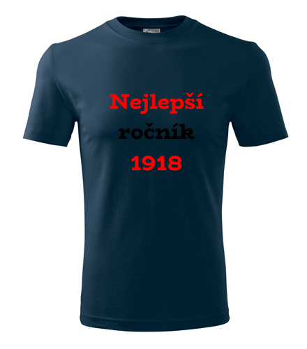 Tmavě modré tričko Nejlepší ročník 1918