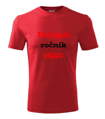 Červené tričko Nejlepší ročník 1920