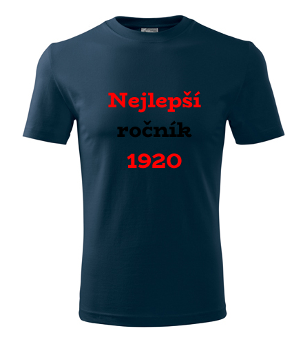 Tmavě modré tričko Nejlepší ročník 1920