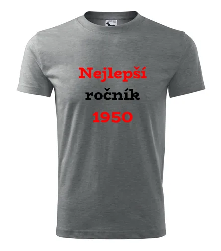 Šedé tričko Nejlepší ročník 1950