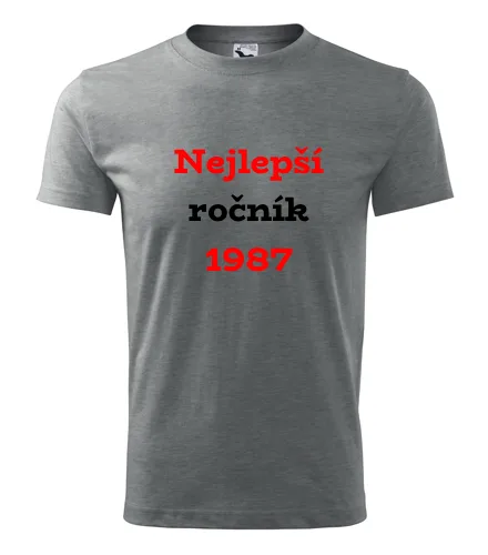 Šedé tričko Nejlepší ročník 1987