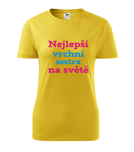 Žluté dámské tričko nejlepší vrchní sestra