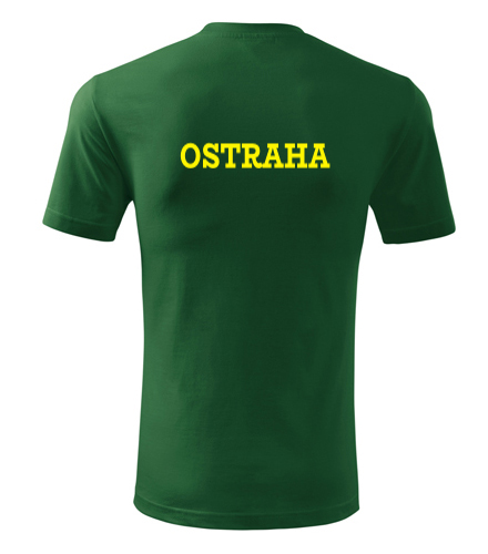 Lahvově zelené tričko Ostraha pánské