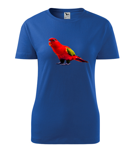 Modré dámské tričko s papouškem 1