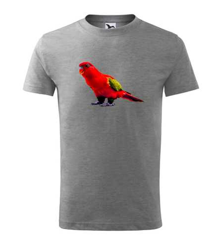 Šedé dětské tričko s papouškem 1
