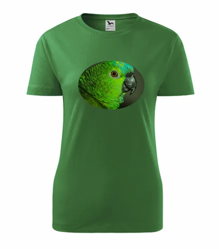 Zelené dámské tričko s papouškem 2