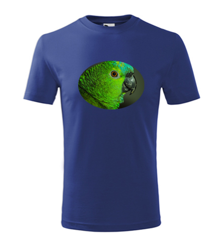 Modré dětské tričko s papouškem 2
