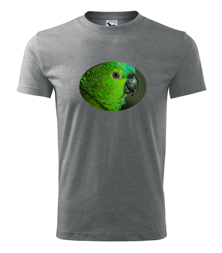 Šedé tričko s papouškem 2