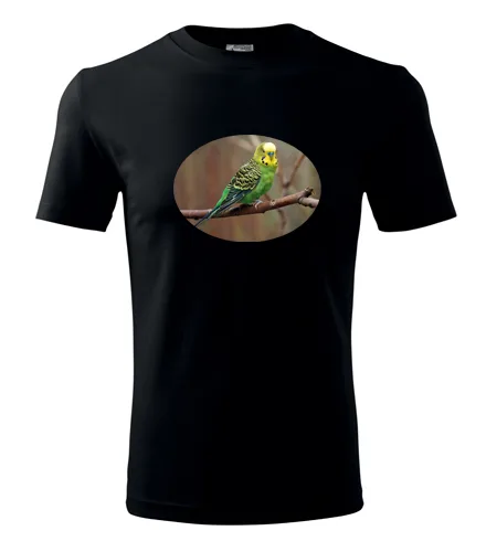 Černé tričko s papouškem 3