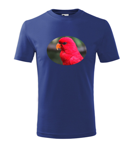 Modré dětské tričko s papouškem 4