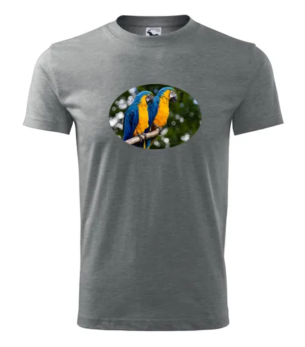 Šedé tričko s papouškem 5