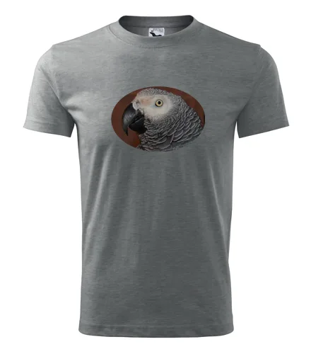 Šedé tričko s papouškem 6