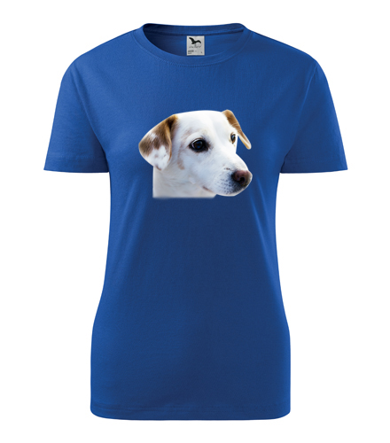 Modré dámské tričko se psem 1