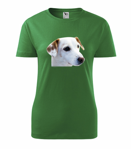 Zelené dámské tričko se psem 1
