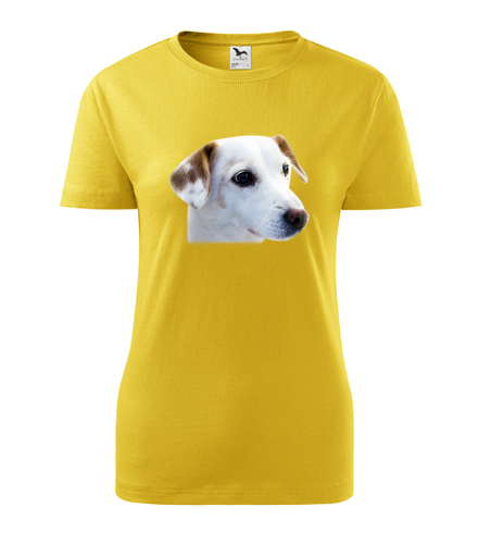 Žluté dámské tričko se psem 1