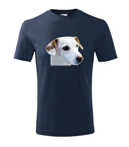 Tmavě modré dětské tričko se psem 1