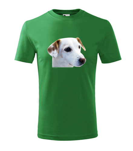 Zelené dětské tričko se psem 1