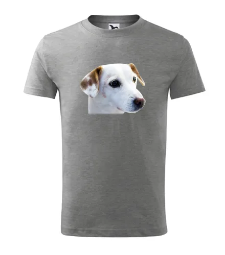 Šedé dětské tričko se psem 1