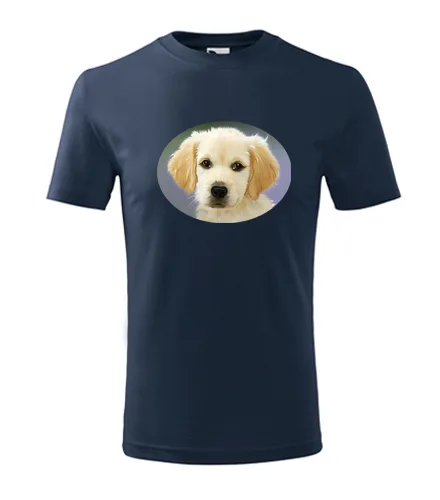 Tmavě modré dětské tričko se psem 2