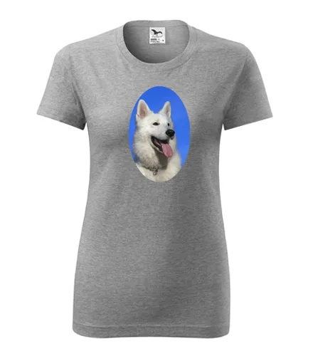 Šedé dámské tričko se psem 3