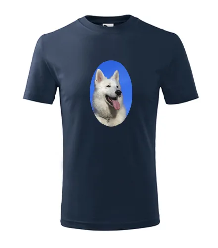 Tmavě modré dětské tričko se psem 3